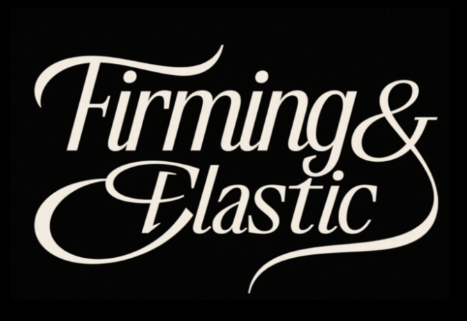 创意字体设计LOGO，英文“Firming&Elasti...