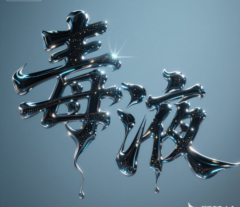 创意艺术毛笔字体设计，“毒液”三个字使...