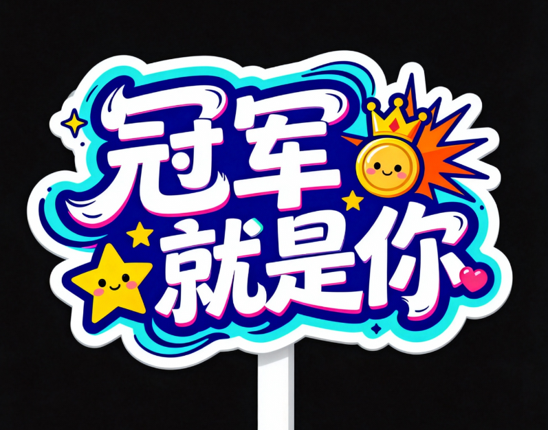 Yuecai,造型牌设计,主视觉“冠军 就是你”...