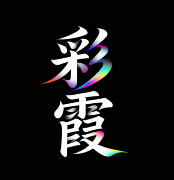 字体标志设计，抽象变形字体，“彩霞”，...