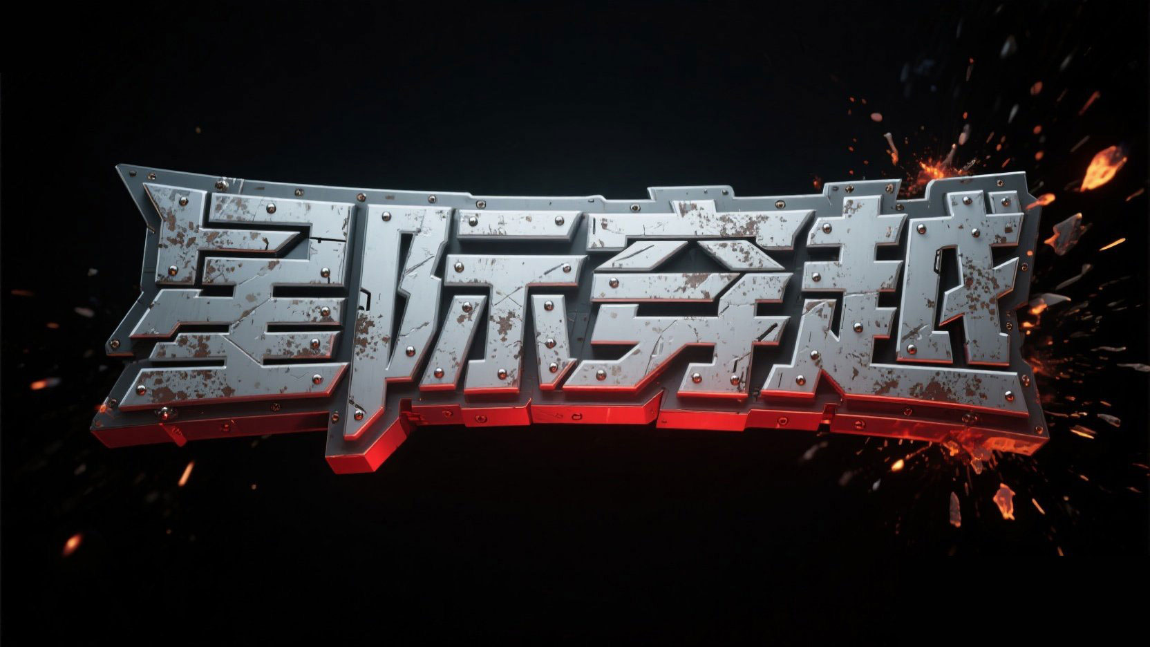创作一个太空主题金属字“星际穿越”，航...